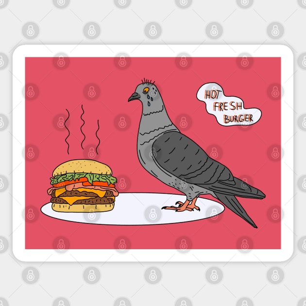 Hot Fresh Burger Magnet by gnomeapple